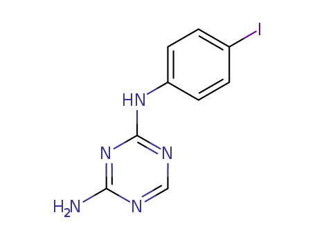Molecular Structure of 108757-32-0 (<i>N</i><sup>2</sup>-(4-iodo-phenyl)-[1,3,5]triazine-2,4-diyldiamine)