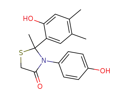 2-(2-hydroxy-4,5-dimethyl-phenyl)-3-(4-hydroxy-phenyl)-2-methyl-thiazolidin-4-one