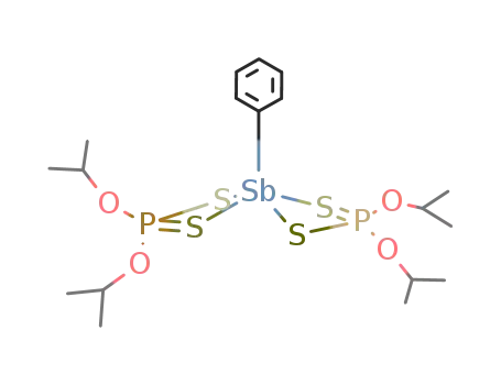 Molecular Structure of 97337-03-6 (3,9-Dioxa-5,7-dithia-4,8-diphospha-6-stibaundecane,
2,10-dimethyl-4,8-bis(1-methylethoxy)-6-phenyl-, 4,8-disulfide)