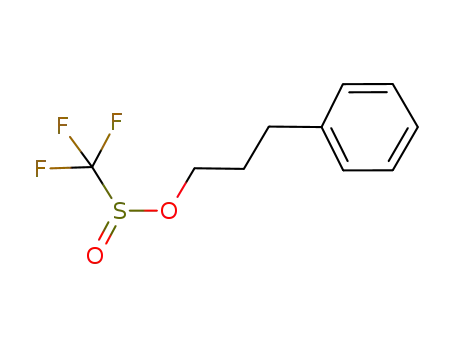Molecular Structure of 61795-02-6 (Methanesulfinic acid, trifluoro-, 3-phenylpropyl ester)
