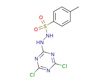 Molecular Structure of 30357-79-0 (Benzenesulfonic acid,4-methyl-, 2-(4,6-dichloro-1,3,5-triazin-2-yl)hydrazide)