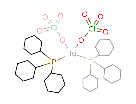 Hg(P(C<sub>6</sub>H<sub>11</sub>)3)2(ClO<sub>4</sub>)2