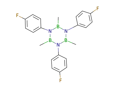 B,B',B''-trimethyl-N,N',N''-tri-p-fluorophenylborazine