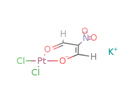 K<sup>(1+)</sup>*PtCl<sub>2</sub>(OCHCNO<sub>2</sub>CHO)<sup>(1-)</sup>=KPtCl<sub>2</sub>(OCHCNO<sub>2</sub>CHO)