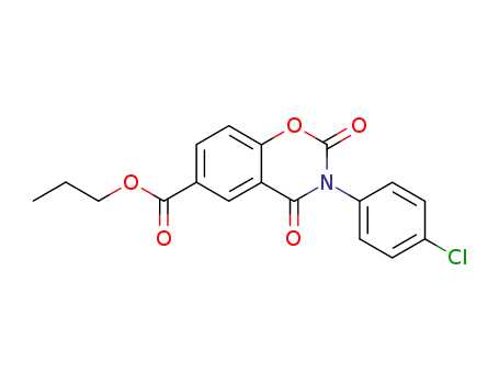 3-(4-chloro-phenyl)-2,4-dioxo-3,4-dihydro-2<i>H</i>-benzo[<i>e</i>][1,3]oxazine-6-carboxylic acid propyl ester