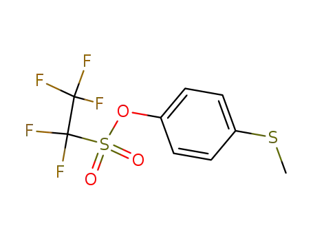 Molecular Structure of 57728-78-6 (Ethanesulfonic acid, pentafluoro-, 4-(methylthio)phenyl ester)