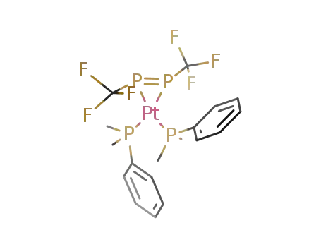 {Pt(CF<sub>3</sub>PPCF<sub>3</sub>)(P(CH<sub>3</sub>)2(C<sub>6</sub>H<sub>5</sub>))2}