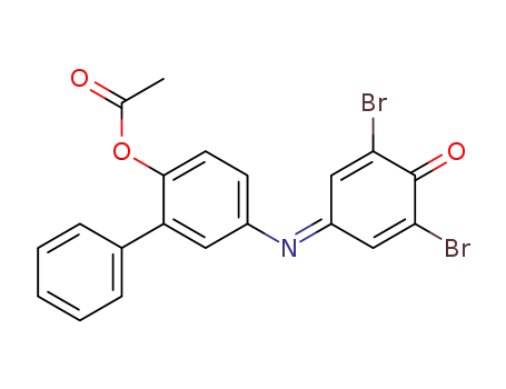 Molecular Structure of 112552-37-1 (2,6-dibromo-[1,4]benzoquinon-4-(6-acetoxy-biphenyl-3-ylimine))