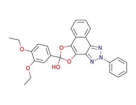 5-(3,4-diethoxy-phenyl)-2-phenyl-2<i>H</i>-[1,3]dioxolo[4',5':3,4]naphtho[1,2-<i>d</i>][1,2,3]triazol-5-ol