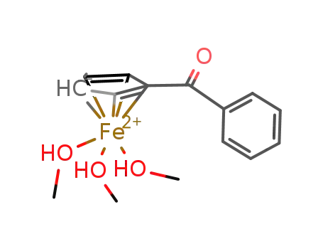 (C<sub>5</sub>H<sub>4</sub>COC<sub>6</sub>H<sub>5</sub>)Fe(CH<sub>3</sub>OH)3<sup>(1+)</sup>