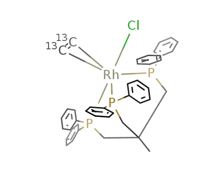 RhCl(<sup>(13)</sup>C<sub>2</sub>H<sub>4</sub>){CH<sub>3</sub>C(CH<sub>2</sub>P(C<sub>6</sub>H<sub>5</sub>)2)3}