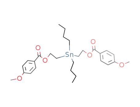 Molecular Structure of 125610-48-2 (Bu<sub>2</sub>Sn{CH<sub>2</sub>CH<sub>2</sub>OCO(4-MeOC<sub>6</sub>H<sub>4</sub>)}2)