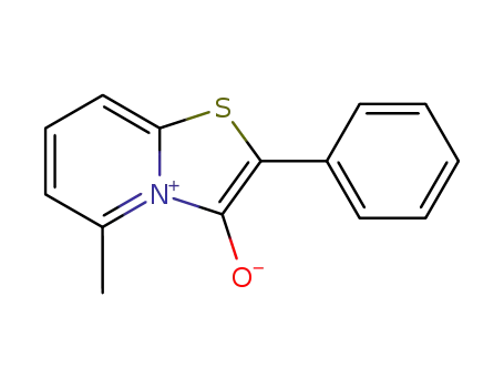Molecular Structure of 43091-18-5 (5-methyl-3-oxo-2-phenyl-2,3-dihydro-thiazolo[3,2-<i>a</i>]pyridinylium betaine)