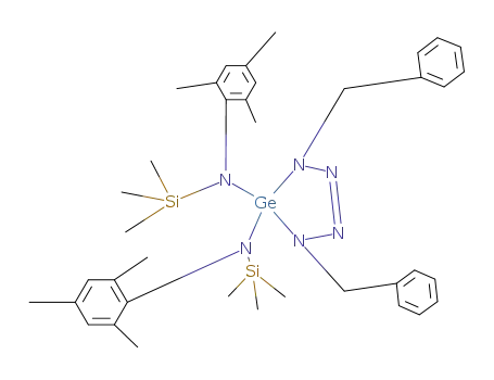 1,4-dibenzyl-5,5-bis{(2,4,6-trimethylphenyl)(trimethylsilyl)amino}-1,2,3,4-tetraza-5-germa-2-cyclopentene