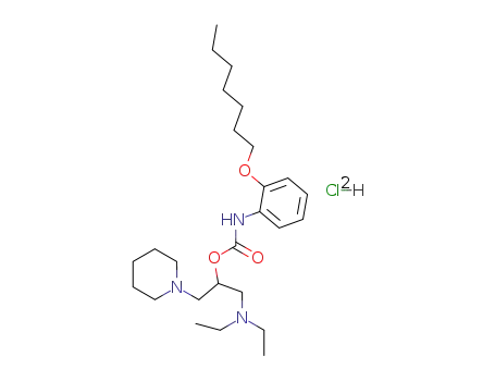 (2-Heptyloxy-phenyl)-carbamic acid 1-diethylaminomethyl-2-piperidin-1-yl-ethyl ester; hydrochloride