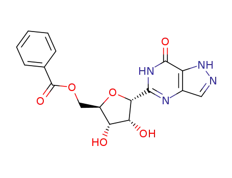 5-(<i>O</i><sup>5</sup>-benzoyl-α-<i>D</i>-ribofuranosyl)-1(2),6-dihydro-pyrazolo[4,3-<i>d</i>]pyrimidin-7-one