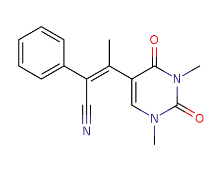 (Z)-3-(1,3-Dimethyl-2,4-dioxo-1,2,3,4-tetrahydro-pyrimidin-5-yl)-2-phenyl-but-2-enenitrile