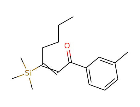 Molecular Structure of 84118-61-6 (1-(3-methylphenyl)-3-(trimethylsilyl)-2-hepten-1-one)