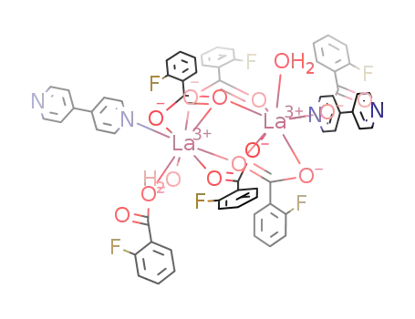 tetra-μ-2-fluorobenzoato-κ10O:O';O:O,O';O:O';O,O':O'-bis[aqua(4,4'-bipyridine-κN)(2-fluorobenzoato-κO)lanthanum(III)]