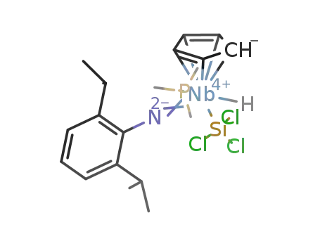 Cp((2,6-diisopropylphenyl)Nb(PMe<sub>3</sub>)H(SiCl<sub>3</sub>)
