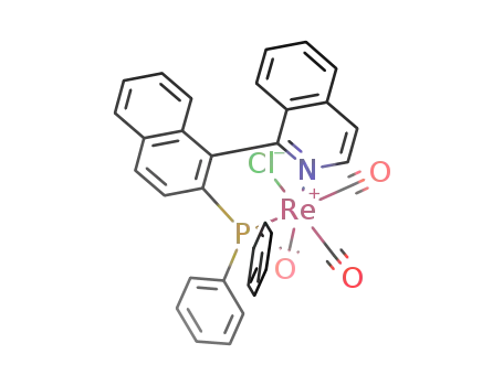 Molecular Structure of 452303-25-2 ([1-(2-diphenylphosphino-1-naphthyl)isoquinoline]tricarbonylrhenium(I) chloride)
