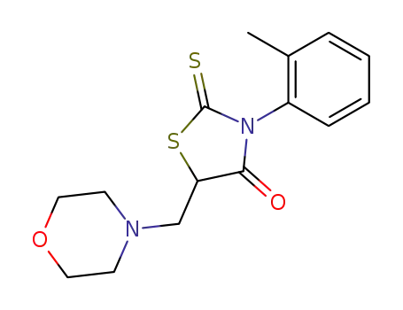 Molecular Structure of 130189-27-4 (5-Morpholinomethyl-N-o-tolylrhodanin)