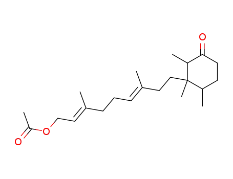2,3,4-Trimethyl-3-(9-acetoxy-3,7-dimethyl-nona-3t,7t-dienyl)-cyclohexanon