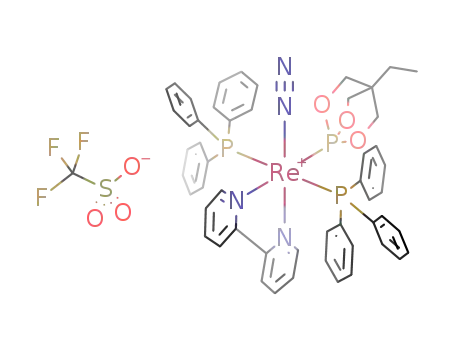 [Re(PPh<sub>3</sub>)2(2,2'-bipyridine)(4-ethyl-2,6,7,-trioxa-1-phosphabicyclo[2.2.2]octane)(N<sub>2</sub>)](OTf)