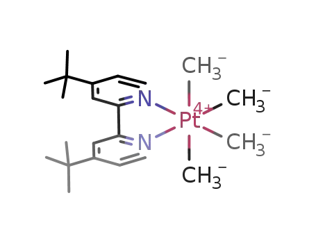 Molecular Structure of 187602-00-2 (PtMe<sub>4</sub>(4,4'-di-tert-butyl-2,2'-bipyridine))