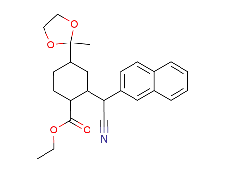 Ethyl 2-<Cyano(naphth-2-yl)methyl>-4-(2-methyl-1,3-dioxolan-2-yl)cyclohexane-1-carboxylate