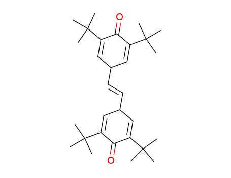 Molecular Structure of 3598-01-4 (2,5-Cyclohexadien-1-one,
4,4'-(1,2-ethenediyl)bis[2,6-bis(1,1-dimethylethyl)-)
