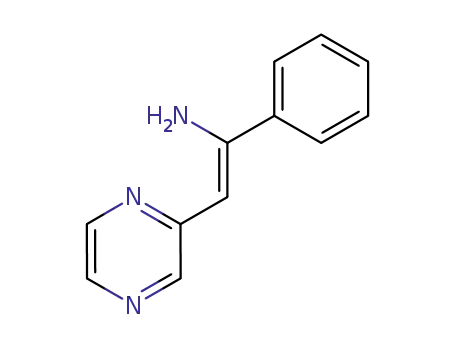 Molecular Structure of 78605-08-0 (Benzenemethanamine, a-(pyrazinylmethylene)-)