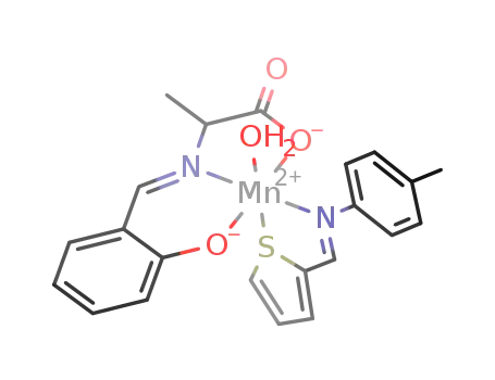[Mn(salicylidene-DL-alanine(-2H))(thiophene-o-carboxaldene-p-toluidine)(H<sub>2</sub>O)]