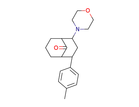 Molecular Structure of 125094-89-5 (2-Morpholin-4-yl-4-p-tolyl-bicyclo[3.3.1]nonan-9-one)