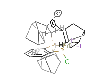 (P'-chloro-P,P,P'-tris[(+)-9-phenyldeltacyclan-8-yl]-1,2-bis(phosphanyl)-benzene)diiodopalladium(II)