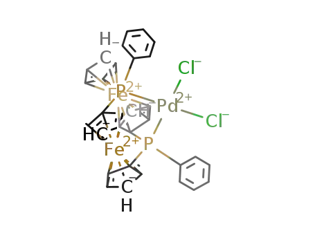 (C<sub>5</sub>H<sub>4</sub>FeC<sub>5</sub>H<sub>4</sub>PC<sub>6</sub>H<sub>5</sub>)2PdCl<sub>2</sub>