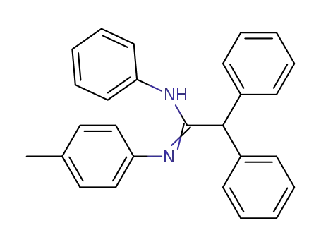 Molecular Structure of 4172-74-1 (Benzeneethanimidamide,N-(4-methylphenyl)-N',a-diphenyl-)