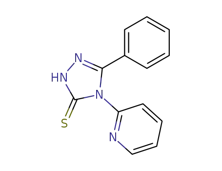 Molecular Structure of 62595-33-9 (3H-1,2,4-Triazole-3-thione, 2,4-dihydro-5-phenyl-4-(2-pyridinyl)-)
