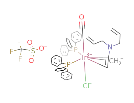 [Ir(Cl)(PPh3)2(CO)(η(3)-CH2C(N(C3H5)2)CH2)]OSO2CF3