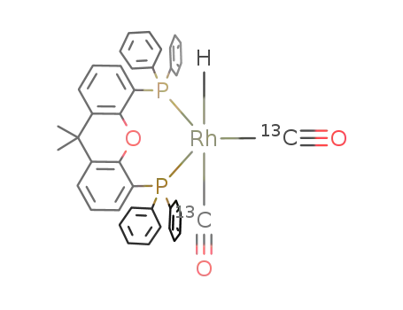 Rh(H)(<sup>(13)</sup>CO)2(((C<sub>6</sub>H<sub>5</sub>)2PC<sub>6</sub>H<sub>3</sub>)2OC(CH<sub>3</sub>)2)