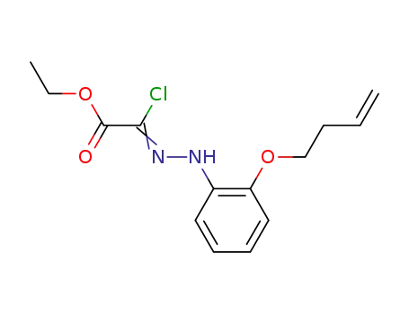 Molecular Structure of 61364-12-3 (Acetic acid, [[2-(3-butenyloxy)phenyl]hydrazono]chloro-, ethyl ester)
