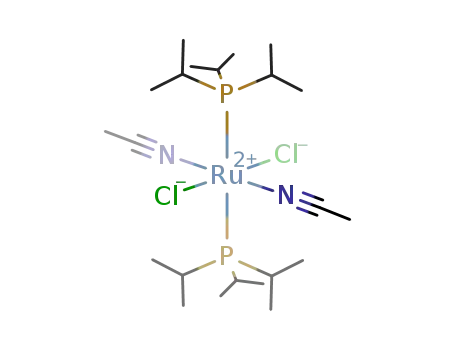 Molecular Structure of 216525-24-5 (RuCl<sub>2</sub>(NCCH<sub>3</sub>)2(P(CH(CH<sub>3</sub>)2)3)2)