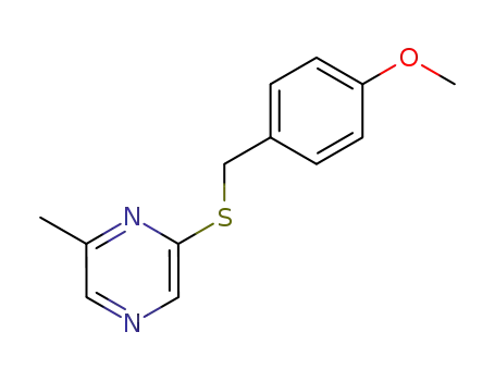 Molecular Structure of 147032-15-3 (2-(4-Methoxybenzylthio)-6-methylpyrazine)