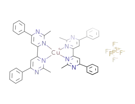 Molecular Structure of 168003-90-5 ([Cu(2,2'-dimethyl-6,6'-diphenyl-4,4'-bipyrimidine)2][PF<sub>6</sub>])