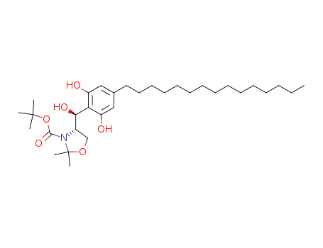(S)-4-[(S)-(2,6-Dihydroxy-4-pentadecyl-phenyl)-hydroxy-methyl]-2,2-dimethyl-oxazolidine-3-carboxylic acid tert-butyl ester