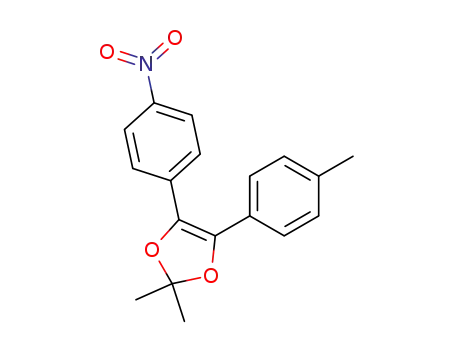 Molecular Structure of 115107-32-9 (2,2-Dimethyl-4-(4-nitro-phenyl)-5-p-tolyl-[1,3]dioxole)