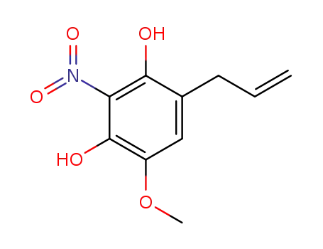Molecular Structure of 88865-14-9 (1,3-Benzenediol, 4-methoxy-2-nitro-6-(2-propenyl)-)