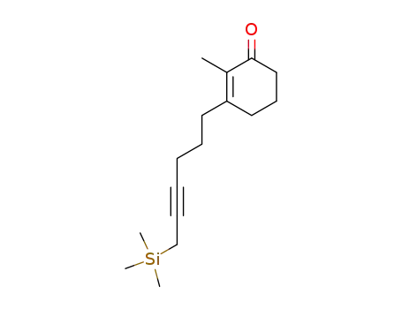 Molecular Structure of 105222-80-8 (3-<6-(trimethylsilyl)-4-hexynyl>-2-methylcyclohex-2-en-1-one)