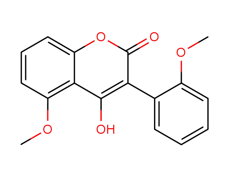 Molecular Structure of 142732-55-6 (4-hydroxy-5-methoxy-3-(2-methoxyphenyl)-1-benzopyran-2-one)