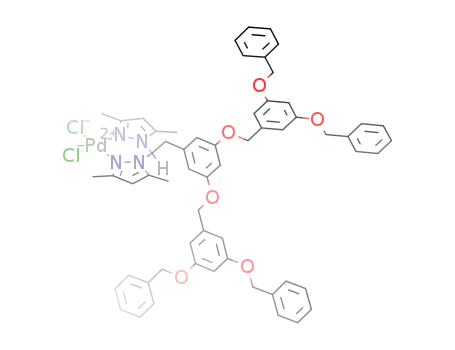 [(((C<sub>6</sub>H<sub>5</sub>CH<sub>2</sub>O)2C<sub>6</sub>H<sub>3</sub>CH<sub>2</sub>O)2C<sub>6</sub>H<sub>3</sub>CH<sub>2</sub>CH(C<sub>3</sub>H(CH<sub>3</sub>)2N<sub>2</sub>)2)PdCl<sub>2</sub>]